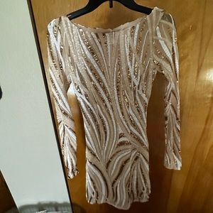 Brand new sparkly long sleeve mini dress